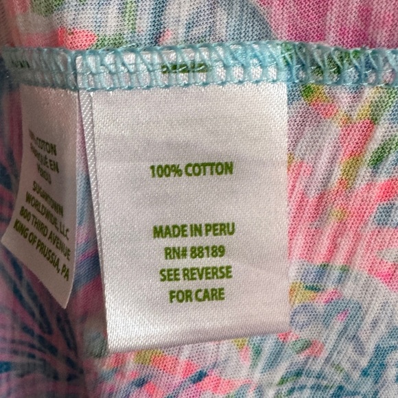 Lilly Pulitzer Etta Scoop Neck Top in Celestial Blue Cay To My Heart, Size M - Picture 9 of 9